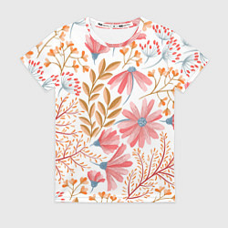 Женская футболка Цветы