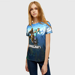 Футболка женская Minecraft Майнкрафт, цвет: 3D-принт — фото 2