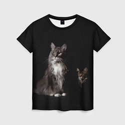 Футболка женская Котики, цвет: 3D-принт