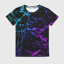Футболка женская МРАМОР NEON, цвет: 3D-принт