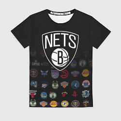 Футболка женская Brooklyn Nets 1, цвет: 3D-принт