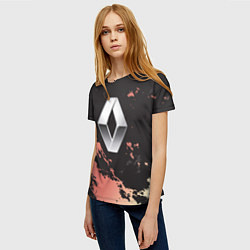 Футболка женская Renault спина, цвет: 3D-принт — фото 2