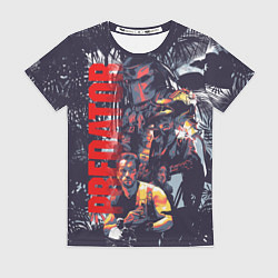 Женская футболка Predator - jungle texture