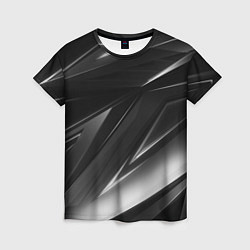 Футболка женская GEOMETRY STRIPES BLACK & WHITE, цвет: 3D-принт