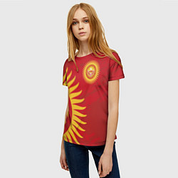 Футболка женская Киргизия, цвет: 3D-принт — фото 2