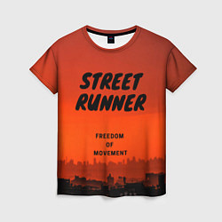 Футболка женская Street runner, цвет: 3D-принт