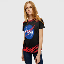 Футболка женская NASA НАСА, цвет: 3D-принт — фото 2