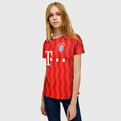 Футболка женская FC Bayern Munchen униформа, цвет: 3D-принт — фото 2