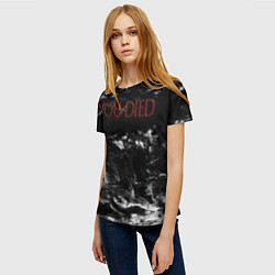 Футболка женская YOU DIED, цвет: 3D-принт — фото 2