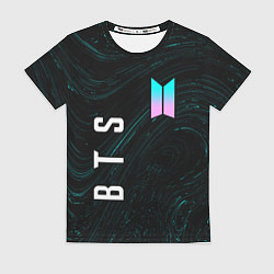 Футболка женская BTS БТС, цвет: 3D-принт