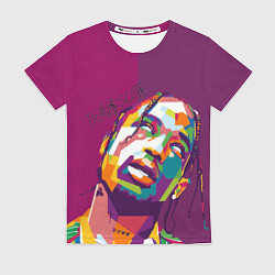 Футболка женская Travis Scott, цвет: 3D-принт