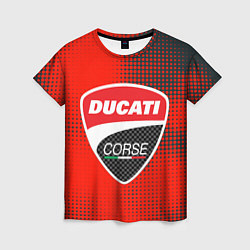 Футболка женская Ducati Corse logo, цвет: 3D-принт