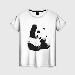 Футболка женская Панда минимализм, цвет: 3D-принт