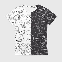 Футболка женская Гаджеты, цвет: 3D-принт