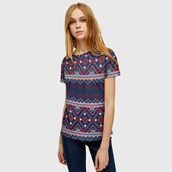 Футболка женская Русские народные узоры, цвет: 3D-принт — фото 2