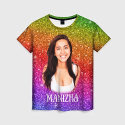 Женская футболка Manizha Радужные блестки