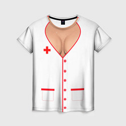Футболка женская Халат медсестры, цвет: 3D-принт