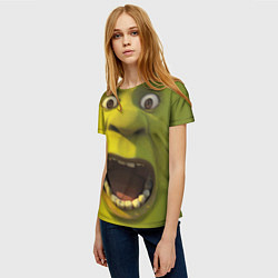 Футболка женская Shrek is Yelling, цвет: 3D-принт — фото 2