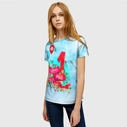 Футболка женская С 1 Мая!, цвет: 3D-принт — фото 2