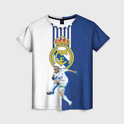 Футболка женская Роберто Карлос Реал Мадрид, цвет: 3D-принт