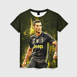 Футболка женская Cristiano Ronaldo Juventus, цвет: 3D-принт