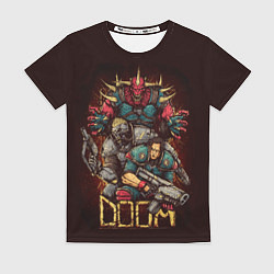 Футболка женская DOOM, цвет: 3D-принт
