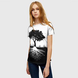 Футболка женская ДЕРЕВО ИНЬ-ЯНЬ, цвет: 3D-принт — фото 2