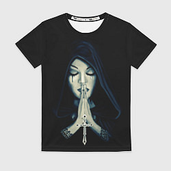Футболка женская Монашка с крестом, цвет: 3D-принт