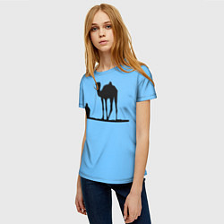 Футболка женская Верблюд, цвет: 3D-принт — фото 2