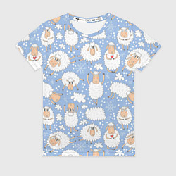 Женская футболка Счастливые овечки