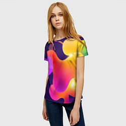 Футболка женская Rainbow T-Shirt, цвет: 3D-принт — фото 2