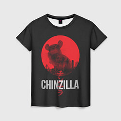 Футболка женская Chinzilla red, цвет: 3D-принт