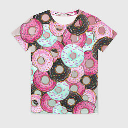 Футболка женская Пончик, цвет: 3D-принт