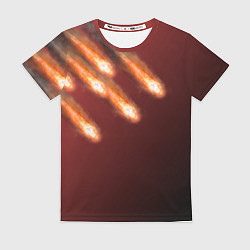 Футболка женская Падение комет, цвет: 3D-принт
