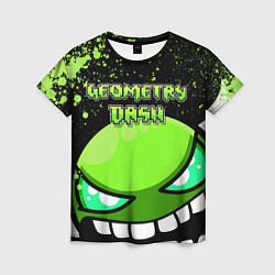 Футболка женская Geometry Dash: Green Evil, цвет: 3D-принт