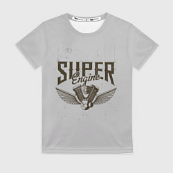 Футболка женская Супер движок, цвет: 3D-принт