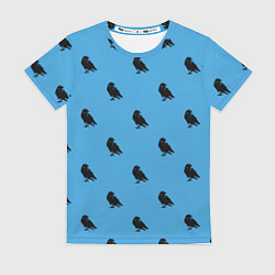 Женская футболка Вороны паттерн