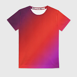 Футболка женская Оранжево-фиолетовый градиент, цвет: 3D-принт