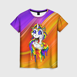 Футболка женская Единорог Unicorn Rainbow Z, цвет: 3D-принт