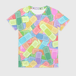 Футболка женская Цветные пластыри, цвет: 3D-принт