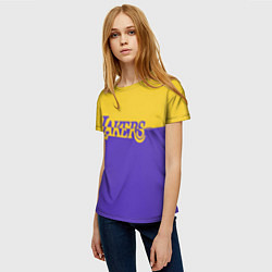 Футболка женская KobeBryant Los Angeles Lakers,, цвет: 3D-принт — фото 2