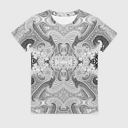 Женская футболка Черно-белый абстрактный узор