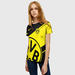 Футболка женская BORUSSIA BVB 09 LOGO, цвет: 3D-принт — фото 2