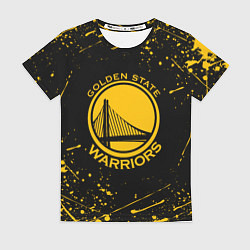 Футболка женская GOLDEN STATE WARRIORS? , БРЫЗГИ КРАСОК, цвет: 3D-принт