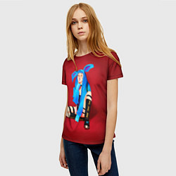 Футболка женская Зайка Ашникко, цвет: 3D-принт — фото 2