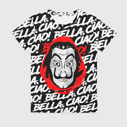 Футболка женская БУМАЖНЫЙ ДОМ БЕЛЛА ЧАО! УЗОР, цвет: 3D-принт