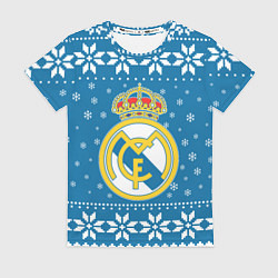Футболка женская Реал Мадрид Новогодний, цвет: 3D-принт