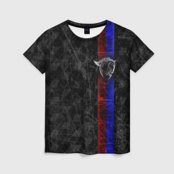 Футболка женская ЦСКА Москва black theme, цвет: 3D-принт