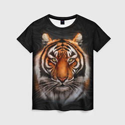 Женская футболка Реалистичный тигр Realistic Tiger