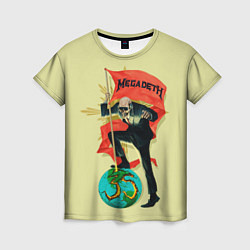 Футболка женская Megadeth world, цвет: 3D-принт
